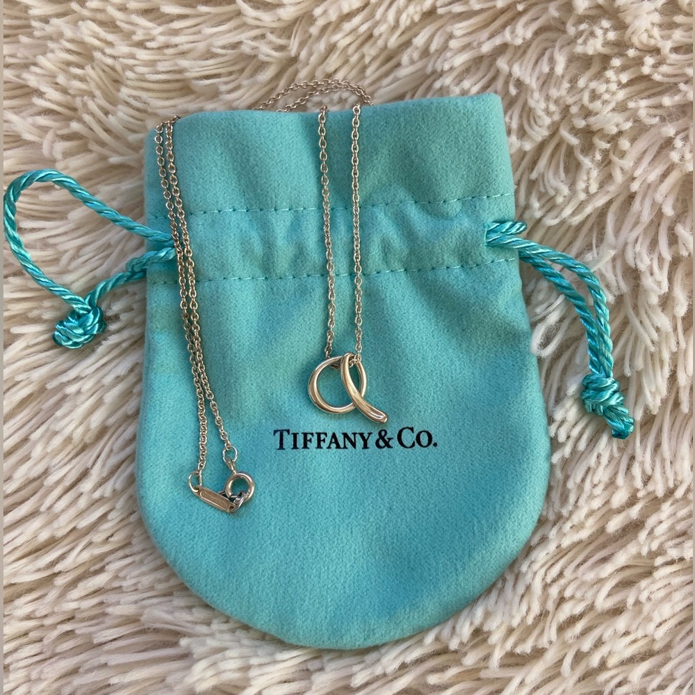 Tiffany & Co. “A” Initial Necklace in Sterling Silver